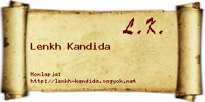 Lenkh Kandida névjegykártya